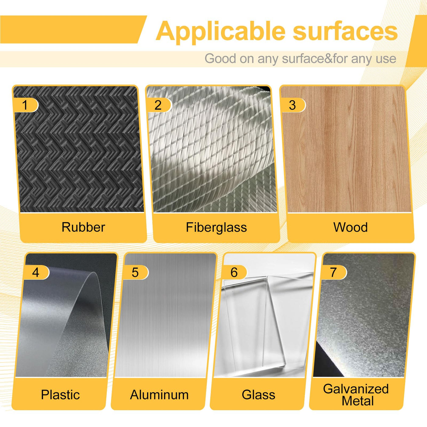 MOGOFE sealant tape compatible surface examples